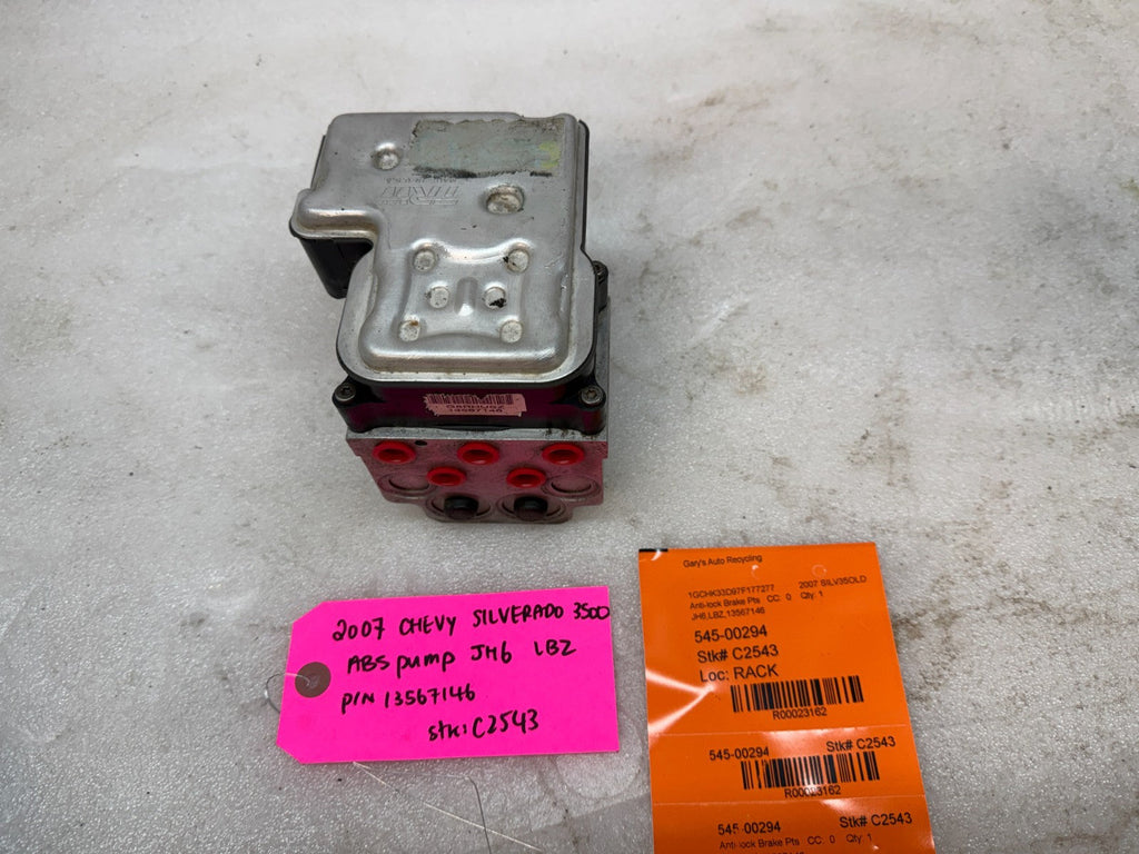 03-07 Chevrolet GMC SILVERADO 2500 6.6 ABS ANTI LOCK BRAKE PUMP MODULE 13567146