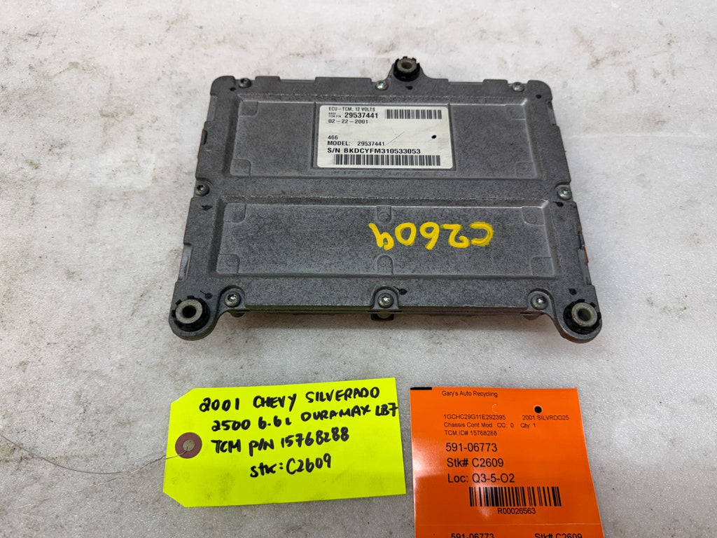 01 Chevrolet GMC SILVERADO 6.6 TCM TCU TRANSMISSION COMPUTER ALLISON 29537441