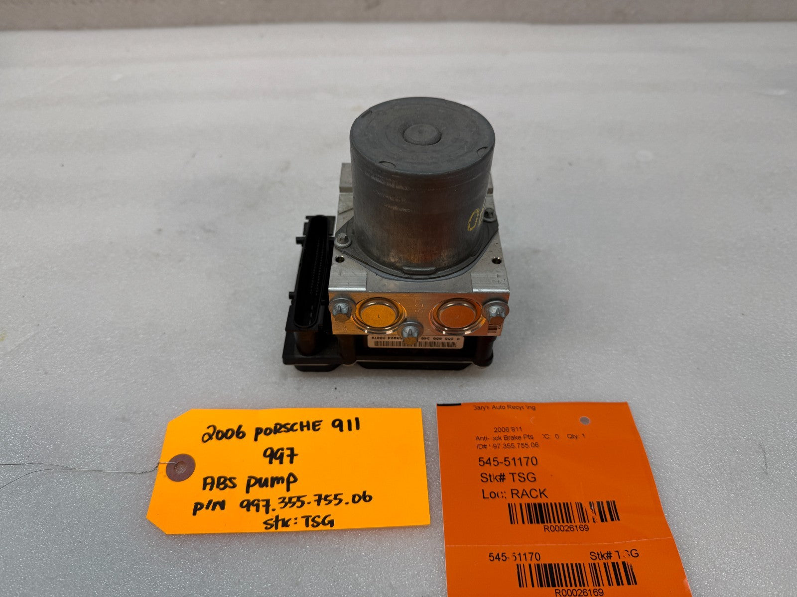 05-08 Porsche 997 911 C2 C4 ABS BRAKE PUMP ANTI LOCK MODULE ASSEMBLY 99735575506