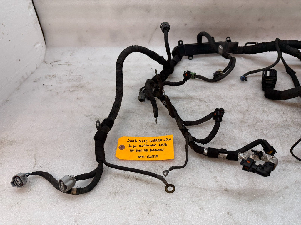 06 07 GMC CHEVROLET 2500HD DURAMAX 6.6 LBZ ENGINE MOTOR WIRING HARNESS LOOM