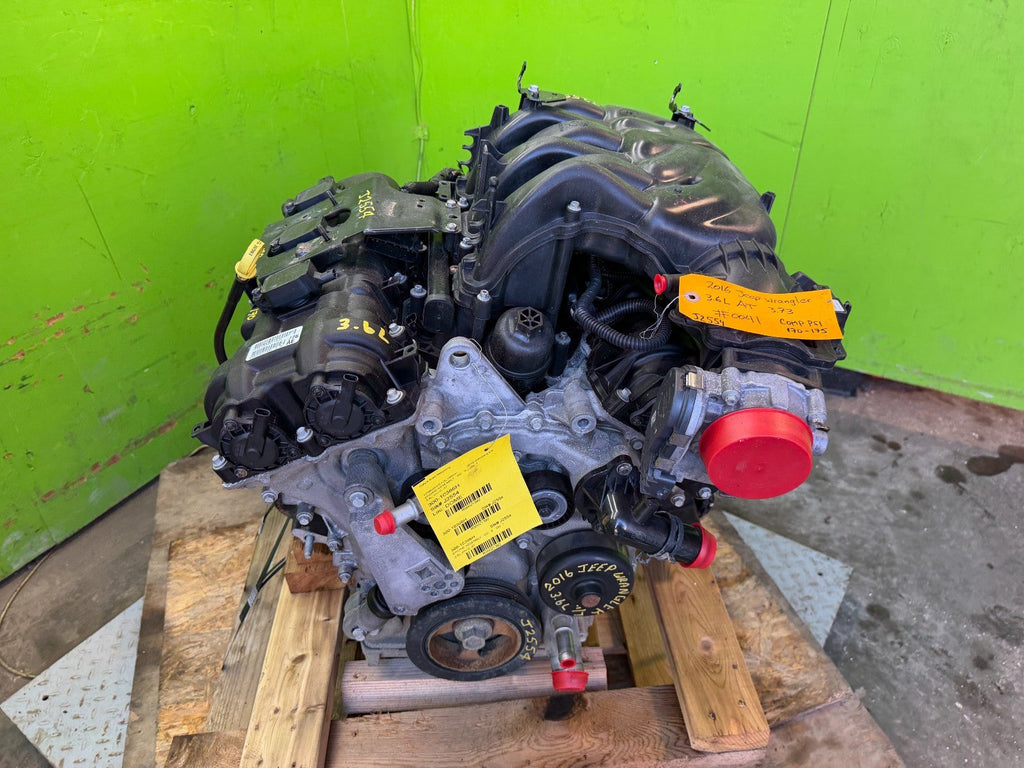 16 JEEP WRANGLER JK 3.6 COMPLETE ENGINE MOTOR ASSEMBLY 14-18