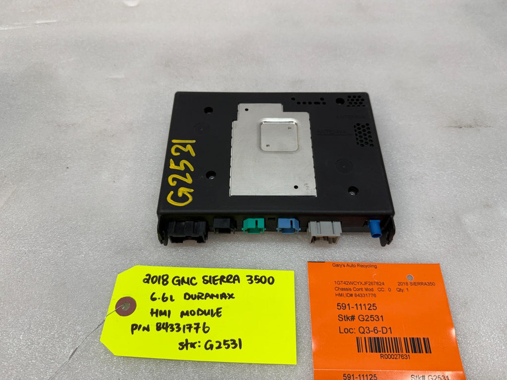 1 819 20 GMC 2500 3500 SIERRA SILVERADO HMI MEDIA RADIO MODULE 84331776