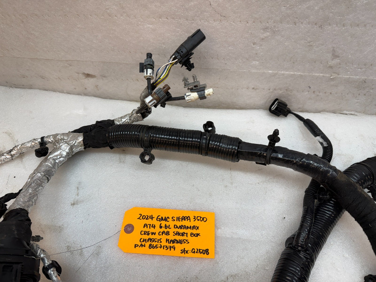 24 Chevrolet GMC 2500 3500 4wd L5p CREW CAB SHORT BOX SRW CHASSIS WIRING HARNESS