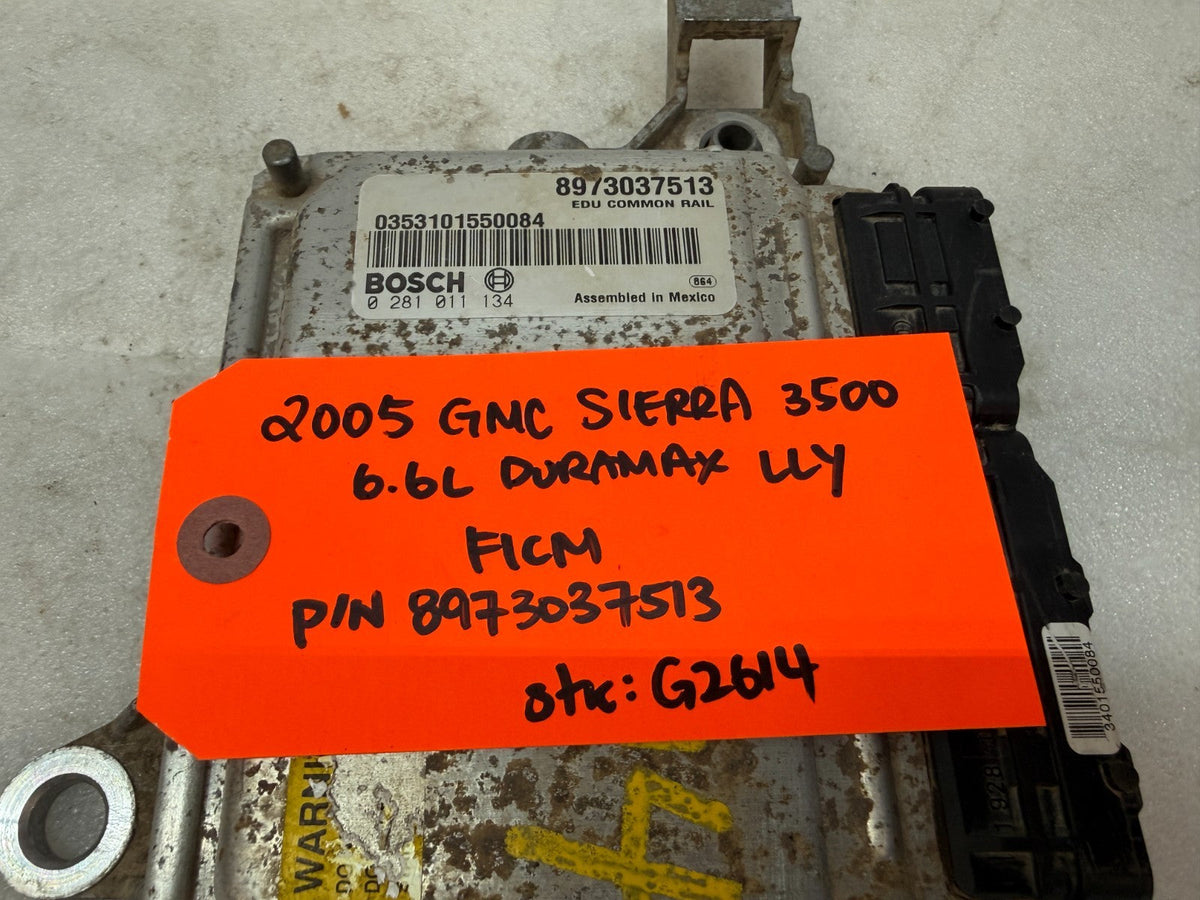 05 Chevrolet GMC LLY 6.6 DURAMAX FICM FUEL INJECTION CONTROL MODULE 8973037513