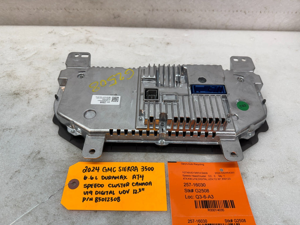 24 25 Chevrolet GMC SIERRA 3500 12.3" SPEEDO GAUGE CLUSTER TACH SCREEN 85012308
