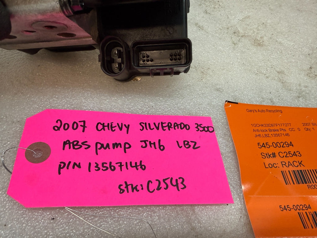 03-07 Chevrolet GMC SILVERADO 2500 6.6 ABS ANTI LOCK BRAKE PUMP MODULE 13567146