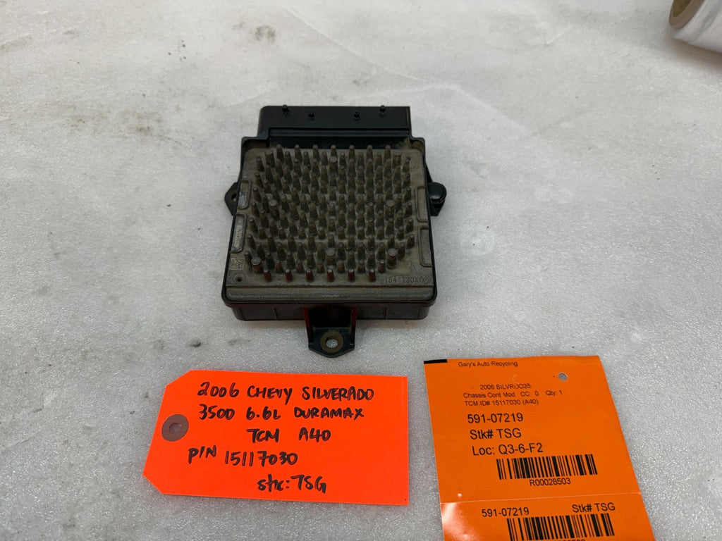 06 07 08 GMC SIERRA ALLISON A40 TRANSMISSION CONTROL MODULE TCM TCU A40 15117030