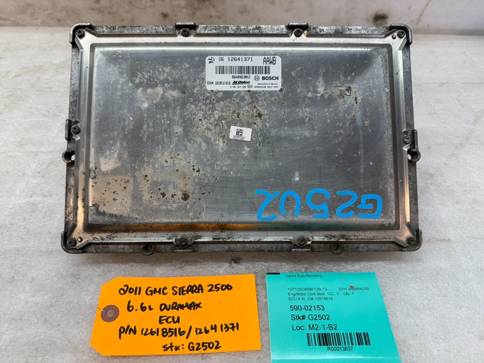 11-14 Chevrolet GMC 2500HD DURAMAX 6.6 LML OEM ENGINE COMPUTER ECU ECM 12618516