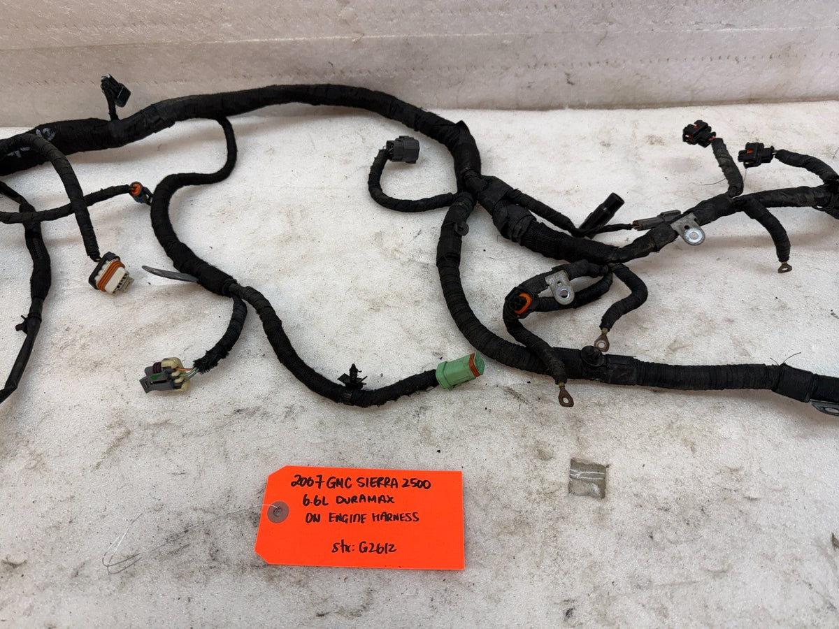 06 07 GMC CHEVROLET 2500HD DURAMAX 6.6 LBZ ENGINE MOTOR WIRING HARNESS LOOM