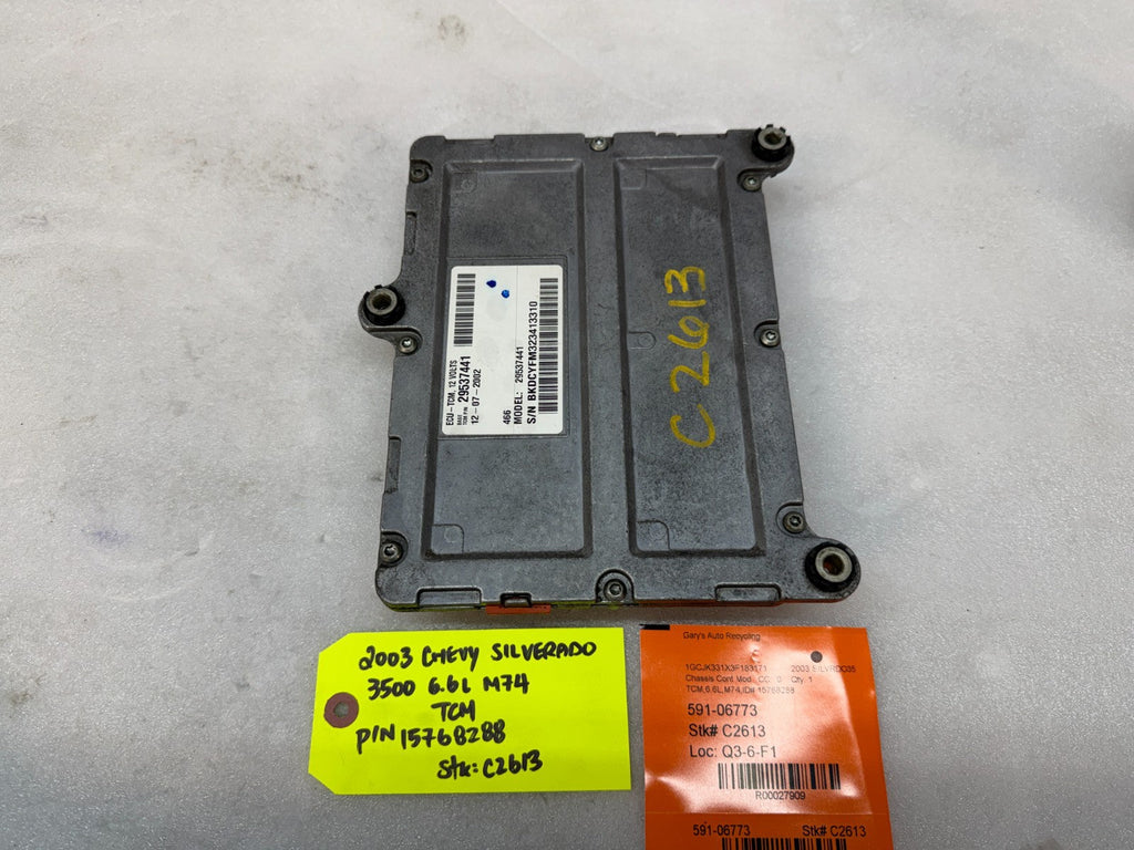 03 Chevrolet GMC SILVERADO 6.6 TCM TCU TRANSMISSION COMPUTER ALLISON 15768288