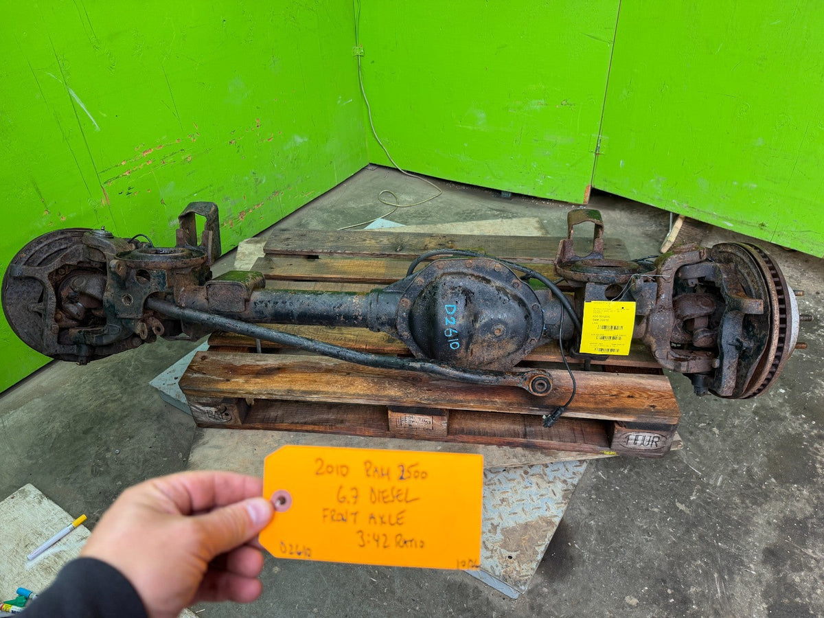 2010 DODGE RAM 3500 6.7 CUMMINS DIESEL 3.42 FRONT DIFFERENTIAL AXLE SRW