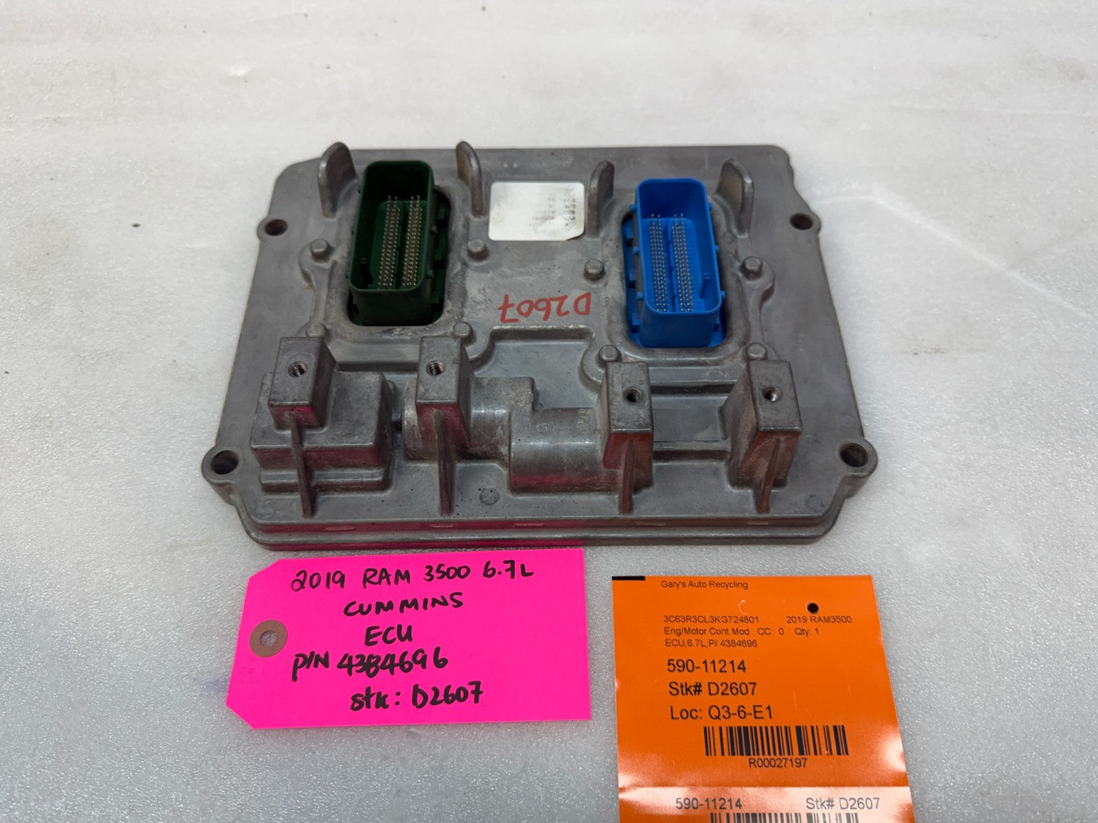 19 20 21 DODGE RAM 2500 3500 6.7 CUMMINS ENGINE COMPUTER ECU ECM 4384696