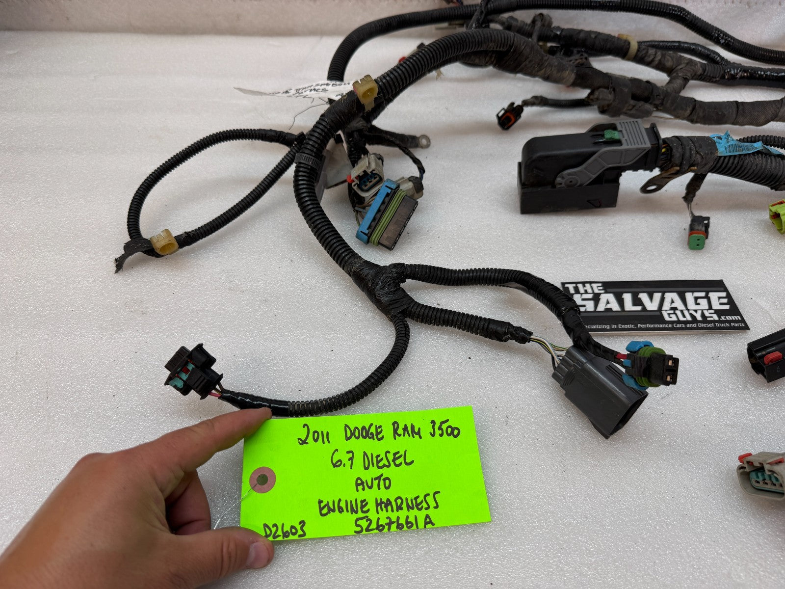 11 DODGE RAM 2500 3500 6.7 ENGINE WIRING HARNESS 4x4 AUTO 5267661A