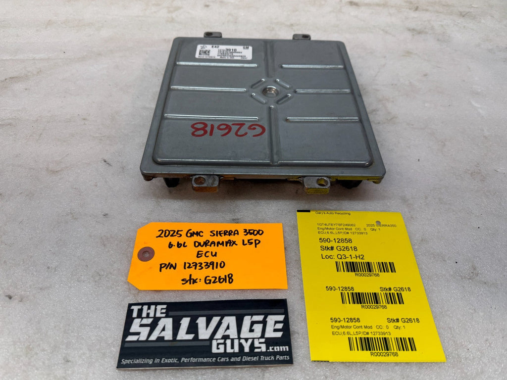 25 GMC 2500 3500 SIERRA 6.6 L5P DURAMAX DIESEL ENGINE COMPUTER ECM ECU 12733910