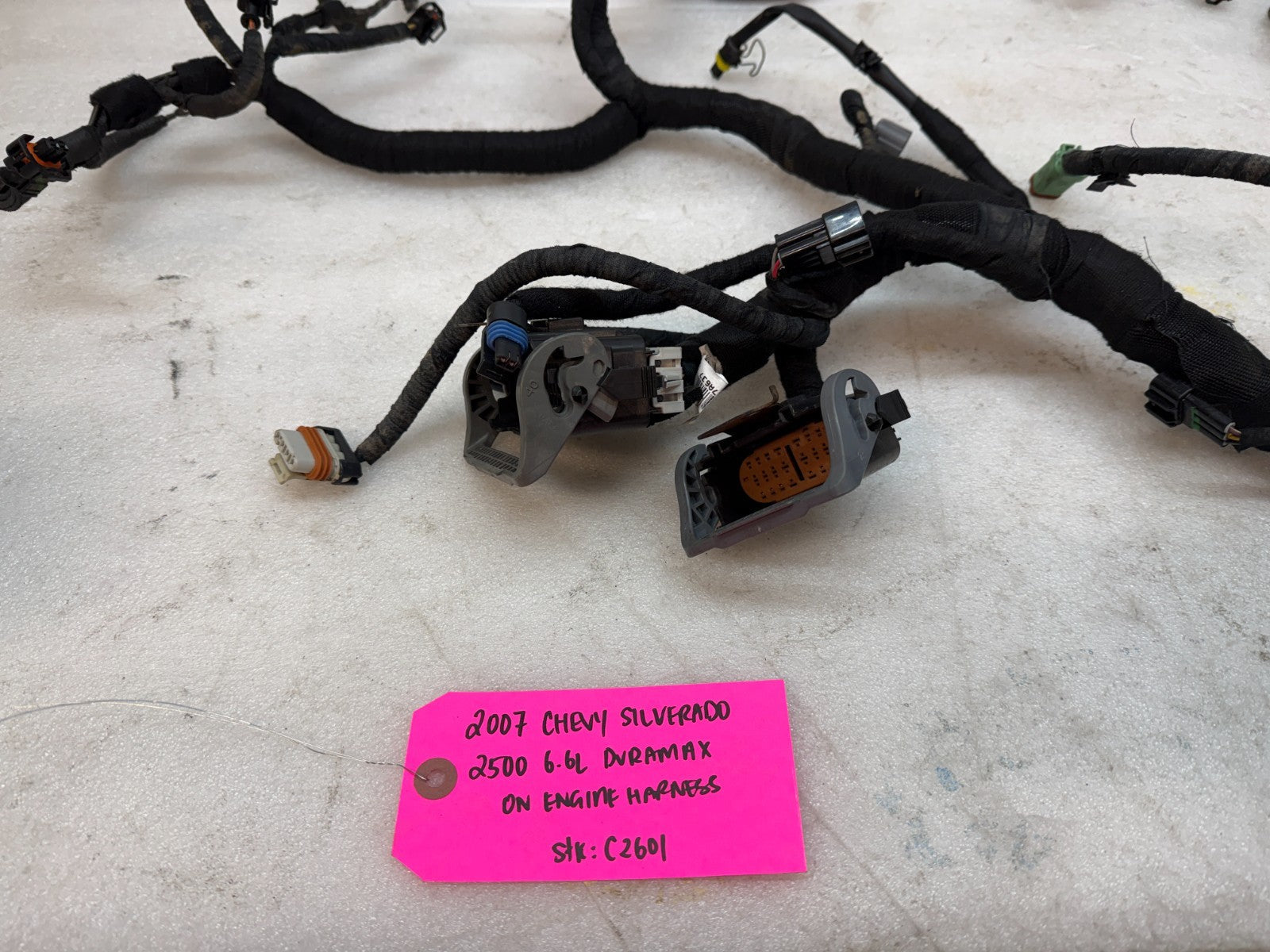 06 07 GMC CHEVROLET 2500HD DURAMAX 6.6 LBZ ENGINE MOTOR WIRING HARNESS LOOM