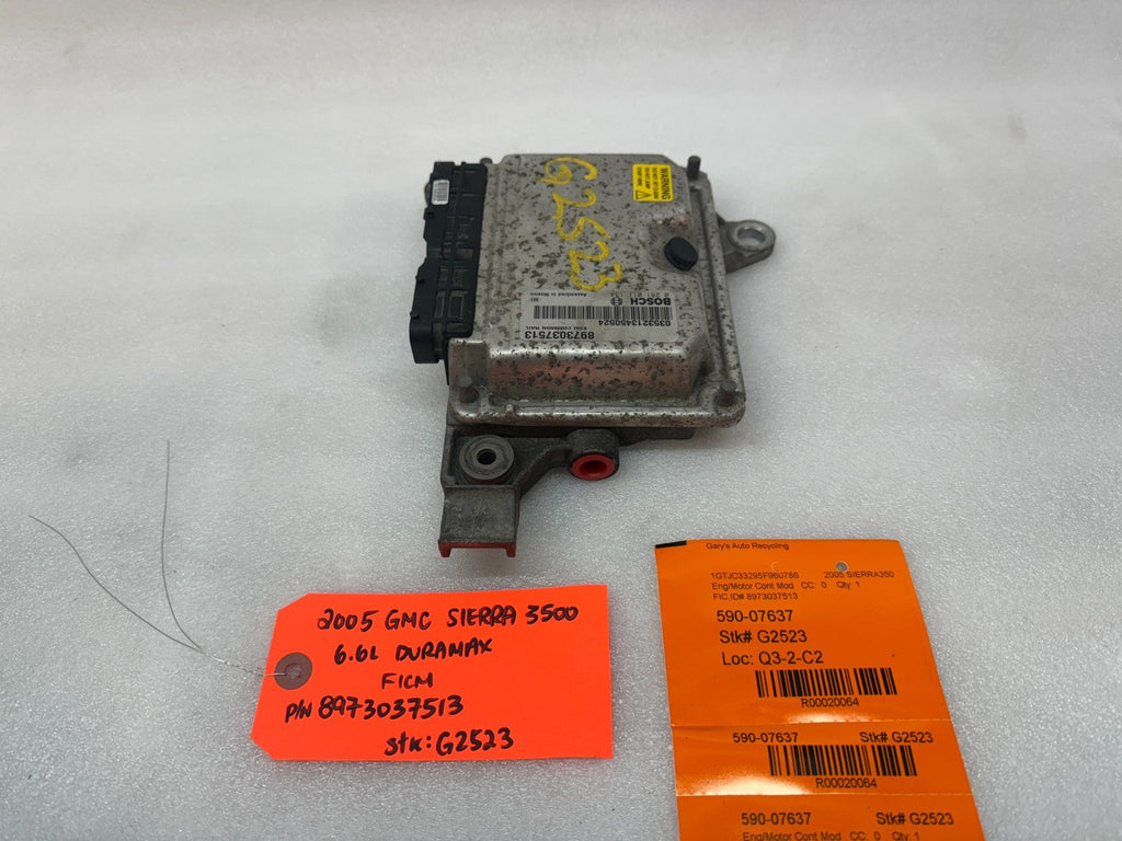 05 Chevrolet GMC LLY 6.6 DURAMAX FICM FUEL INJECTION CONTROL MODULE 8973037513
