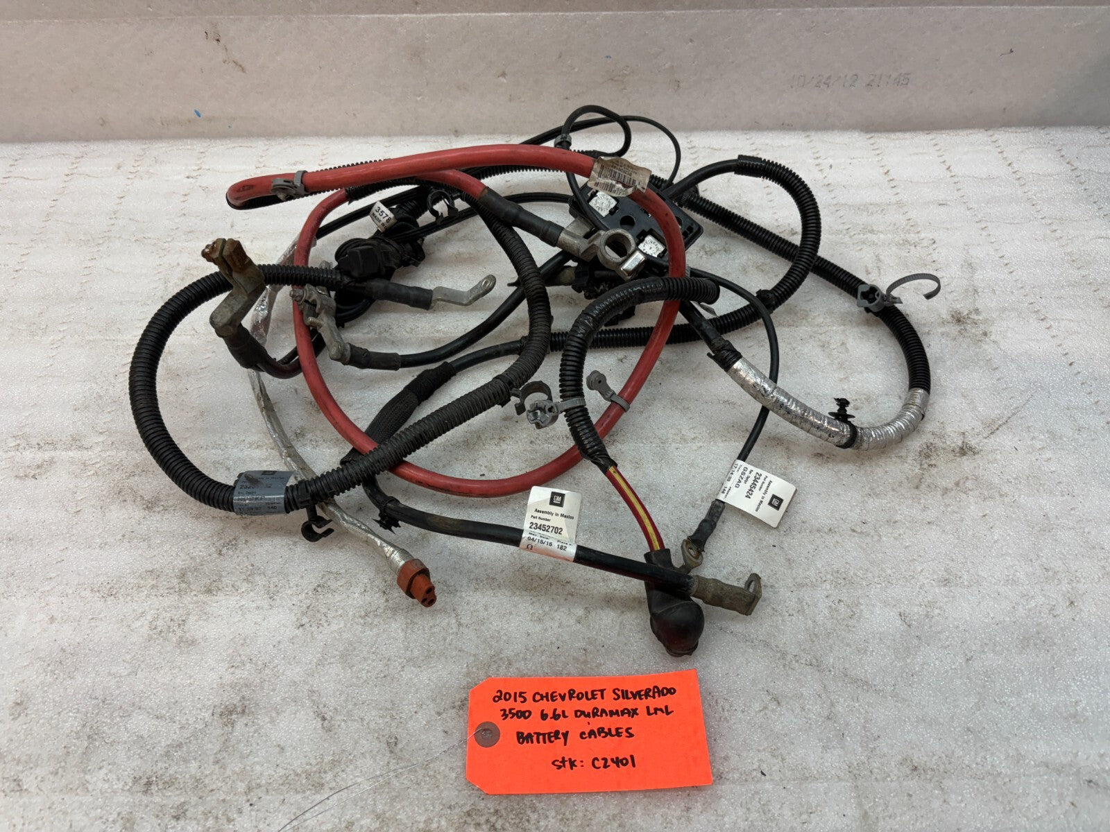 11-16 GMC CHEVROLET SILVERADO 2500HD 3500HD 6.6 LML OEM BATTERY CABLES