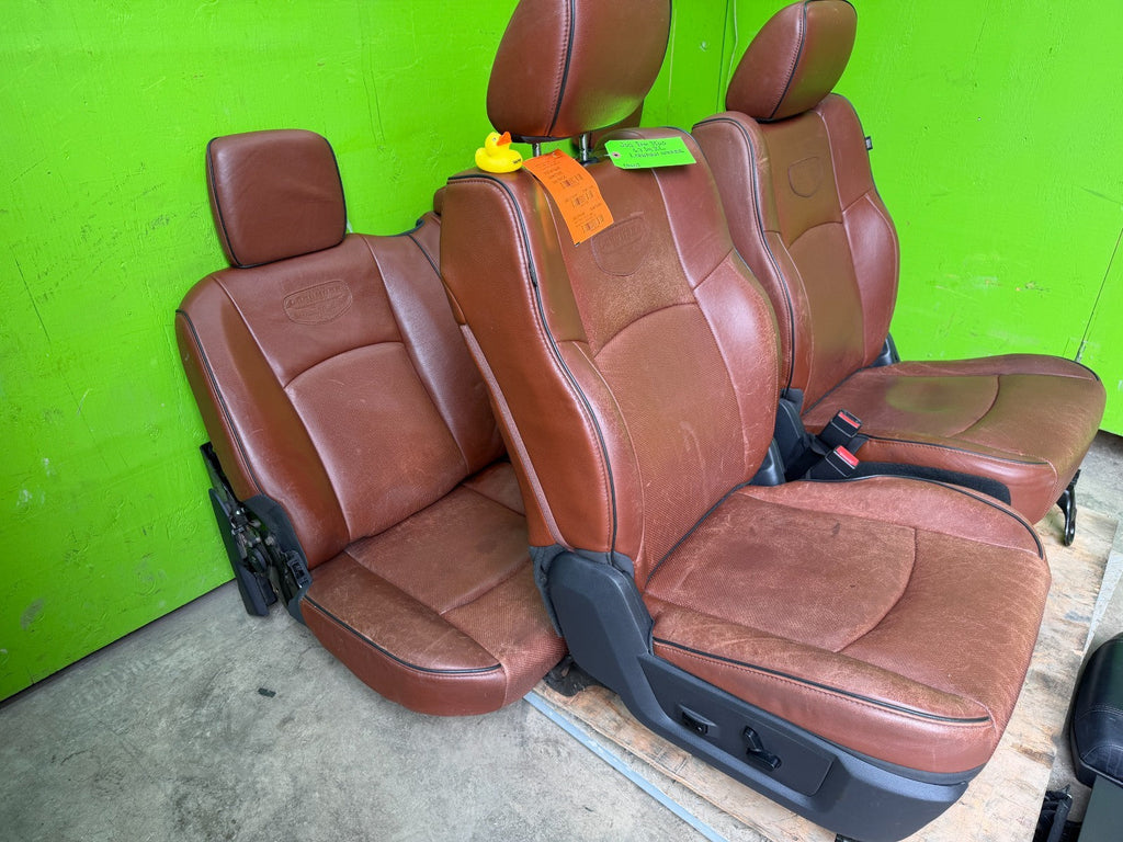 10 11 12 DODGE RAM 2500 3500 LONGHORN FRONT REAR SEATS CONSOLE LID
