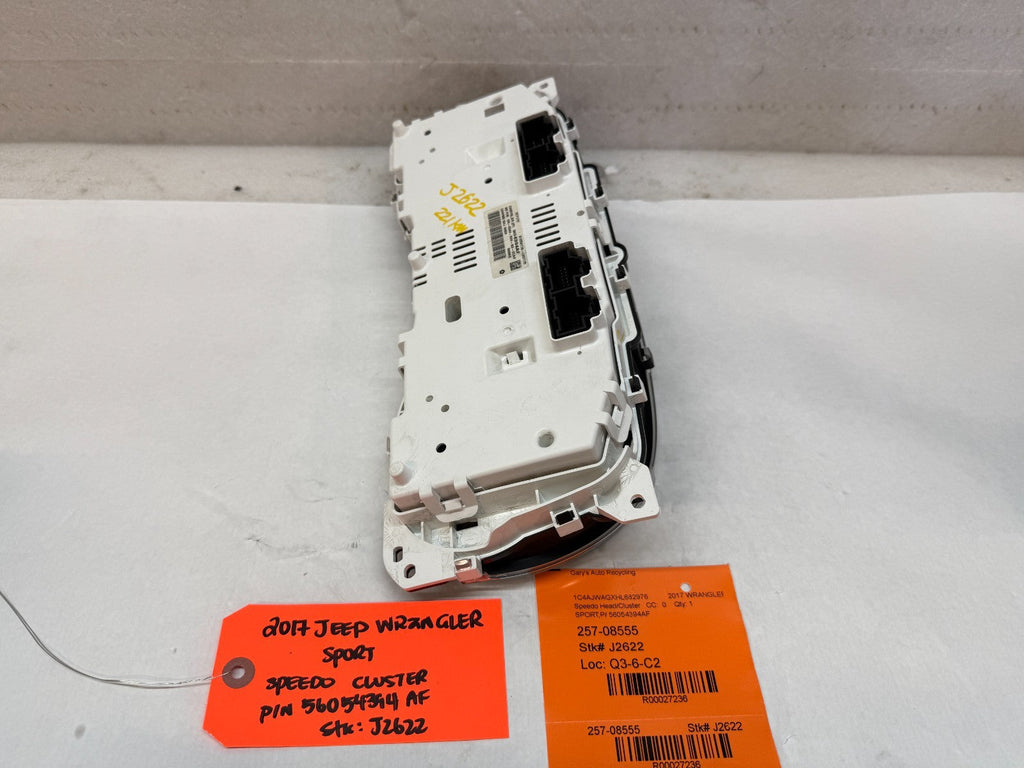 17 JEEP WRANGLER JK 3.6 METRIC SPEEDOMETER GAUGE CLUSTER 56054394AF 12-18