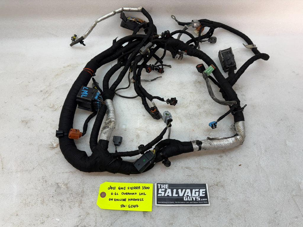 11 GMC SIERRA CHEVROLET SILVERADO 3500HD DURAMAX 6.6 LML ENGINE WIRING HARNESS