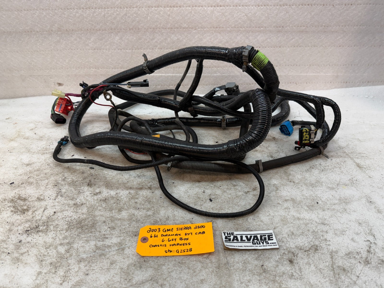 01-04 Chevrolet GMC 2500HD 3500 6.6 4wd EXT CAB SHORT BOX CHASSIS WIRING HARNESS