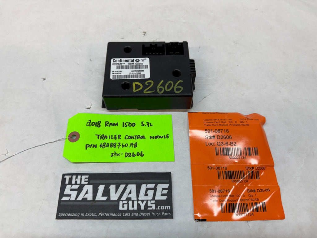 13-24 DODGE RAM SPORT 1500 TRAILER BRAKE CONTROL MODULE 68288760AB 63k