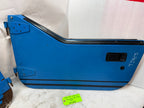 87-95 JEEP WRANGLER YJ OEM BLUE LEFT RIGHT HALF DOORS W DOOR PANELS