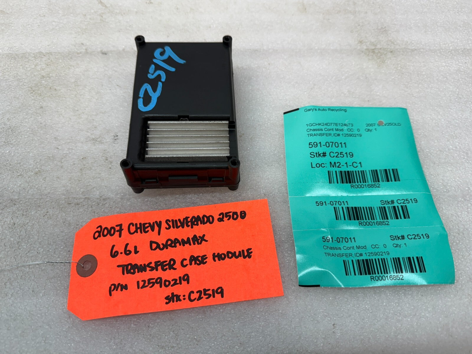 03-07 GMC SIERRA SILVERADO 2500 3500 TRANSFER CASE CONTROL MODULE 12590219