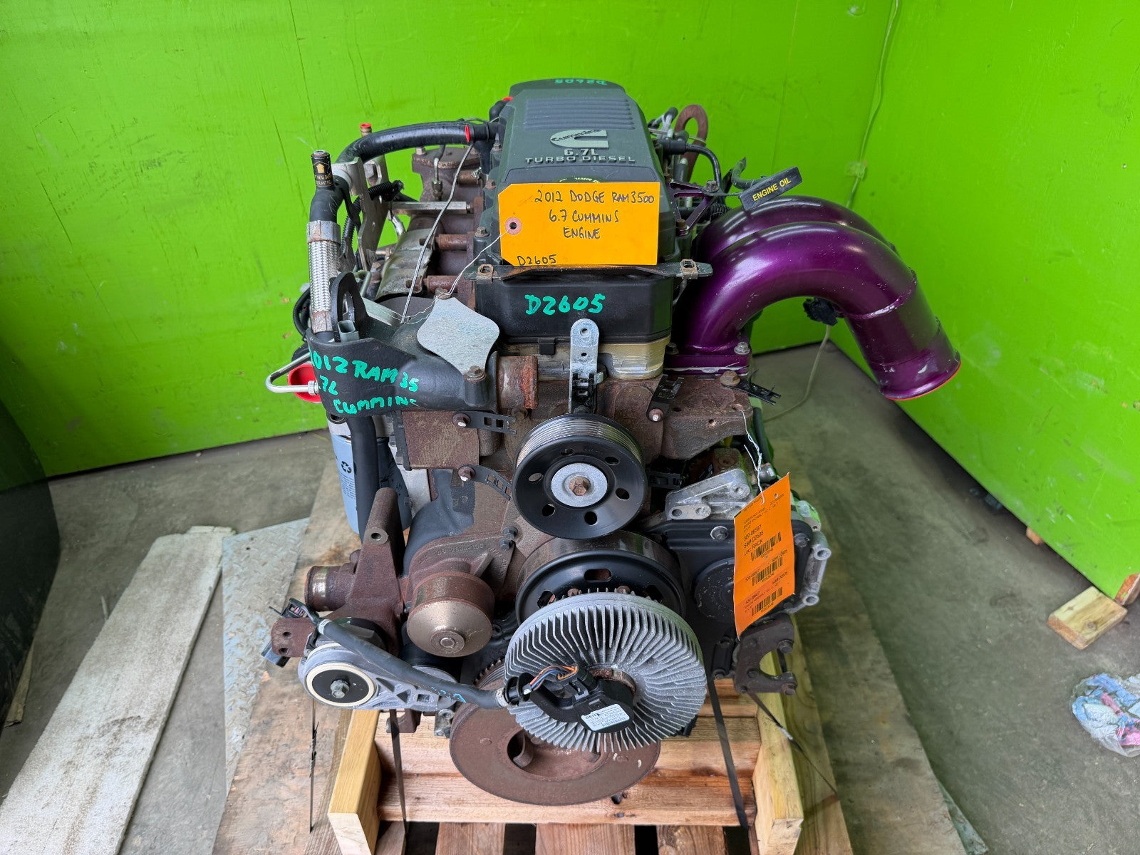 2012 DODGE RAM 2500 3500 6.7 CUMMINS TURBO DIESEL ENGINE MOTOR 10 11 12