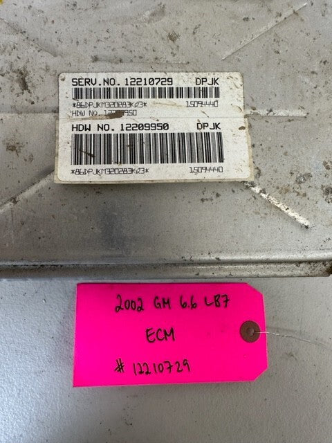 01-04 Chevrolet GMC 2500HD DURAMAX 6.6 LB7 ECM ECU ENGINE COMPUTER 12210729