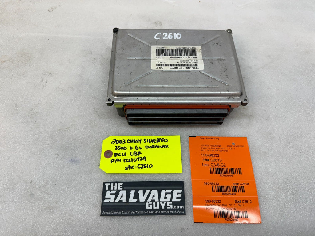 01-04 Chevrolet GMC 2500HD DURAMAX 6.6 LB7 ECM ECU ENGINE COMPUTER 12210729