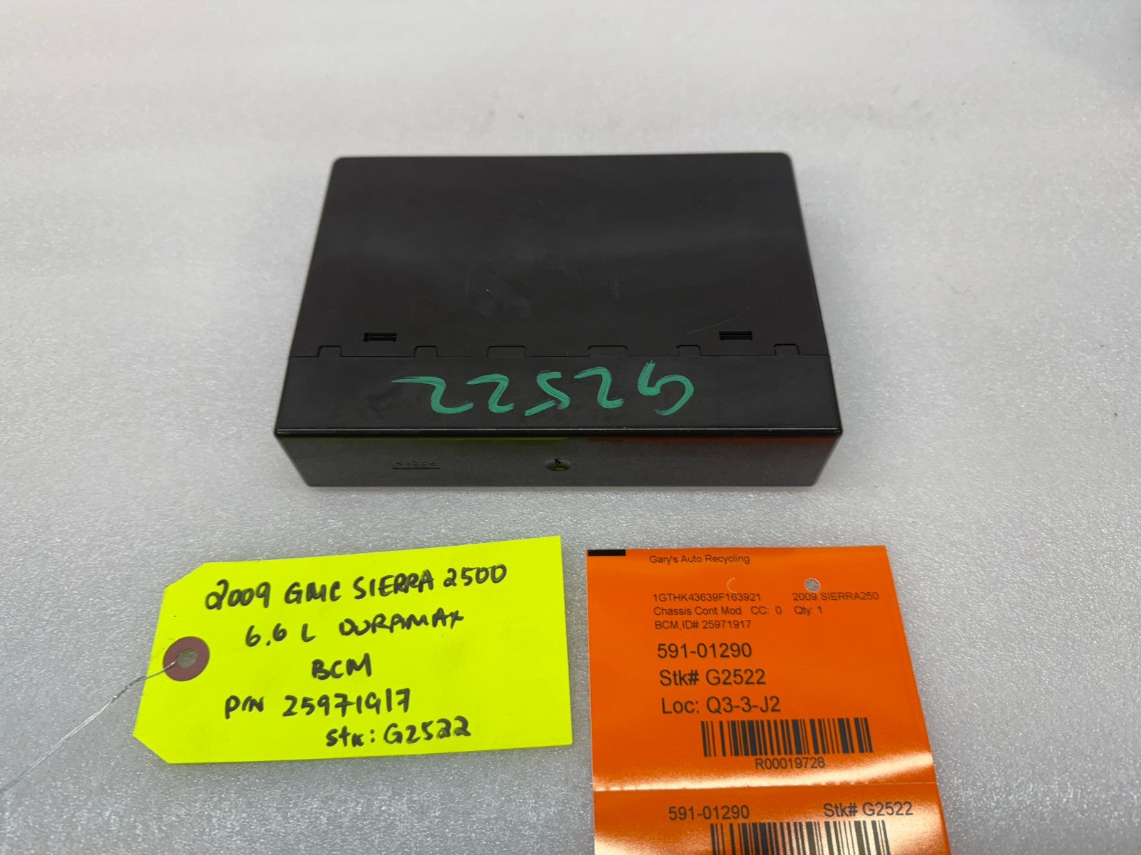 08 09 10 Chevrolet GMC DURAMAX LMM 6.6 BCM BODY CONTROL MODULE 25971917
