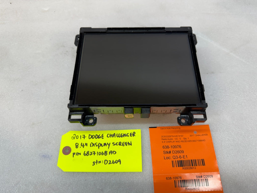 16 17 DODGE CHALLENGER CHARGER NAVIGATION RADIO SCREEN VP3 68271068AD
