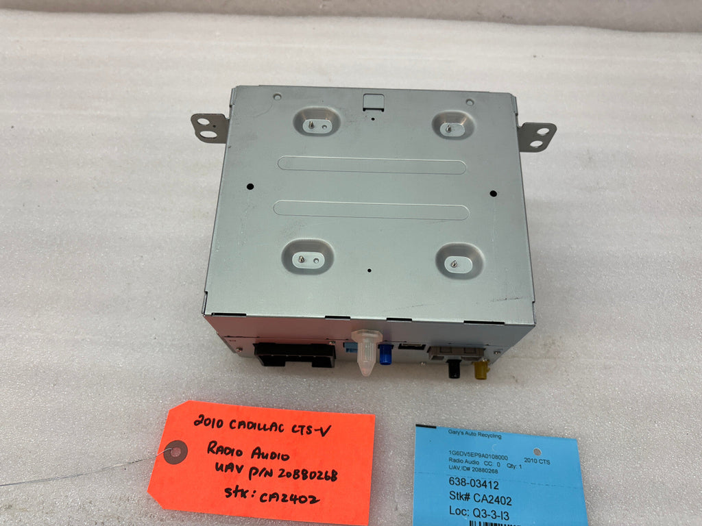 10 CADILLAC CTS-V CTSV OEM CD RADIO STEREO HEAD UNIT 20880268 08-11