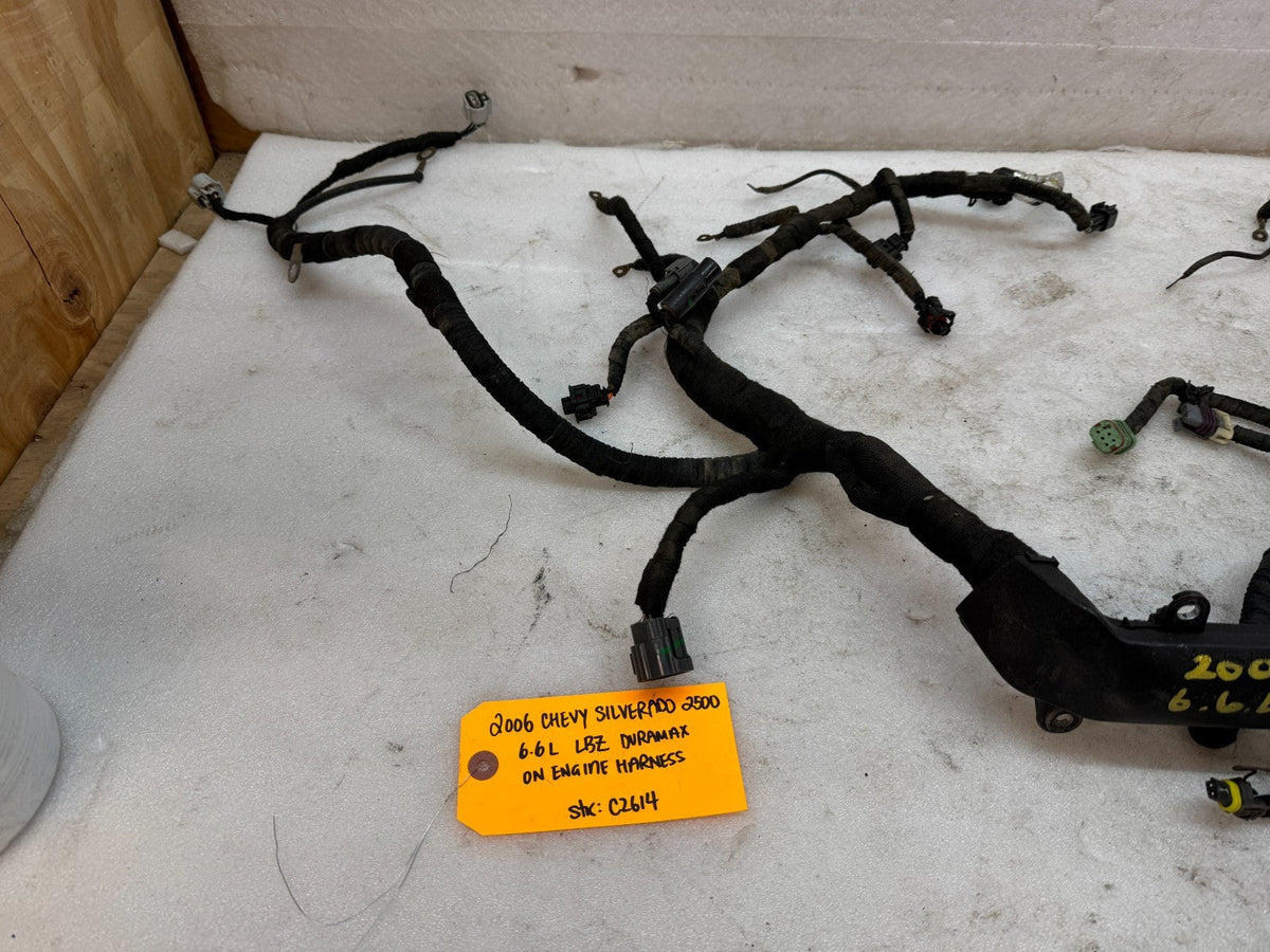 06 07 GMC CHEVROLET 2500HD DURAMAX 6.6 LBZ ENGINE MOTOR WIRING HARNESS LOOM