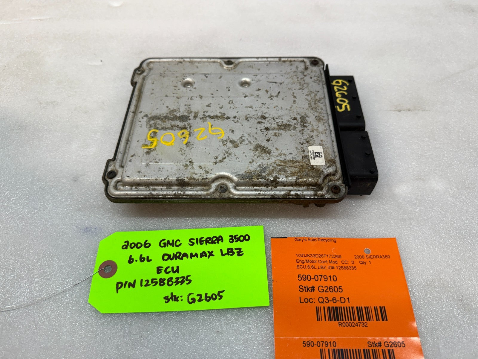 06 07 Chevrolet GMC 2500HD DURAMAX 6.6 LBZ ECM ECU ENGINE COMPUTER 12604137