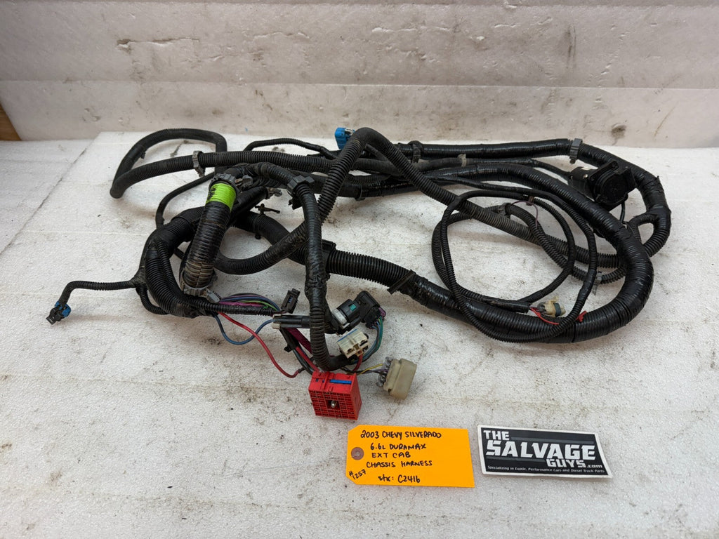 01-04 Chevrolet GMC 2500HD 3500 4wd EXT CAB SHORT BOX CHASSIS WIRING HARNESS