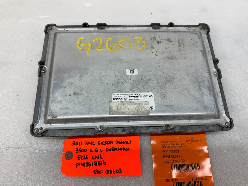 11-14 Chevrolet GMC 2500HD DURAMAX 6.6 LML OEM ENGINE COMPUTER ECU ECM 12618516