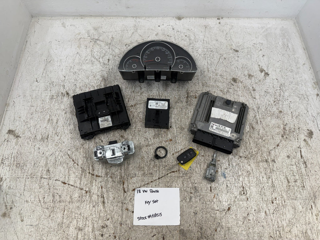 18 19 VOLKSWAGEN VW BEETLE 2.0 ECU ECM DME SPEEDO MATCHING KEY SET 06K907309 30K