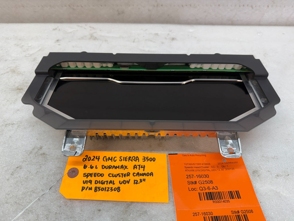 24 25 Chevrolet GMC SIERRA 3500 12.3" SPEEDO GAUGE CLUSTER TACH SCREEN 85012308