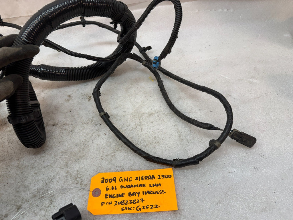 08-10 GMC CHEVROLET 2500HD DURAMAX 6.6 LMM ENGINE BAY WIRING HARNESS 20823827