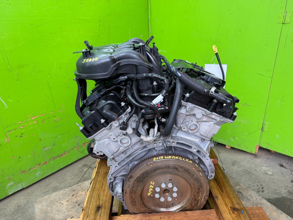15 JEEP WRANGLER JK 3.6 COMPLETE ENGINE MOTOR ASSEMBLY 14-18