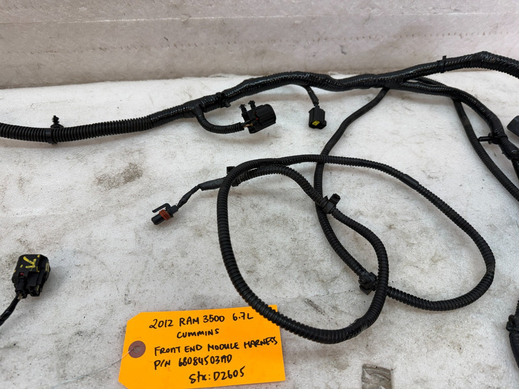 12 RAM 2500 3500 6.7 FRONT END MODULE WIRING HARNESS 4x4 AUTO P68084503AD