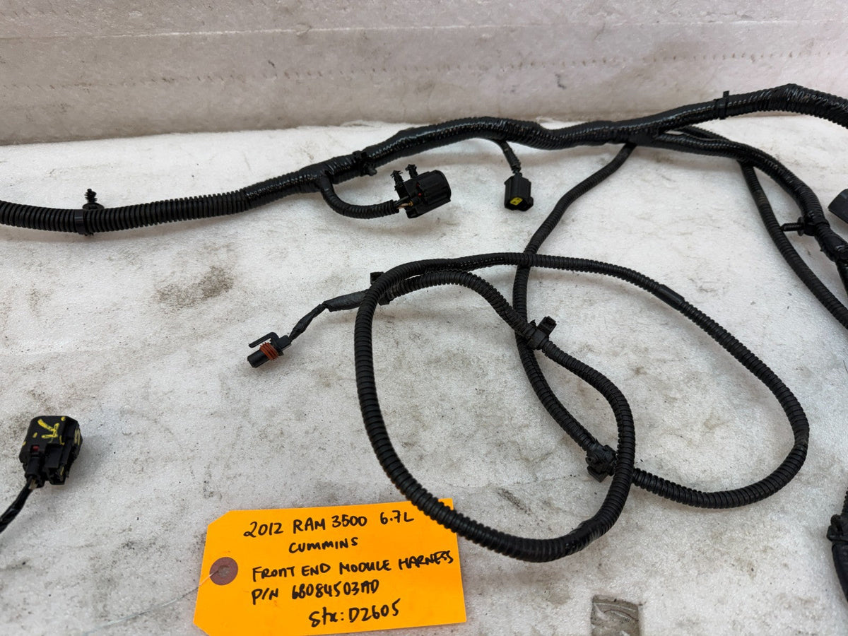 12 RAM 2500 3500 6.7 FRONT END MODULE WIRING HARNESS 4x4 AUTO P68084503AD