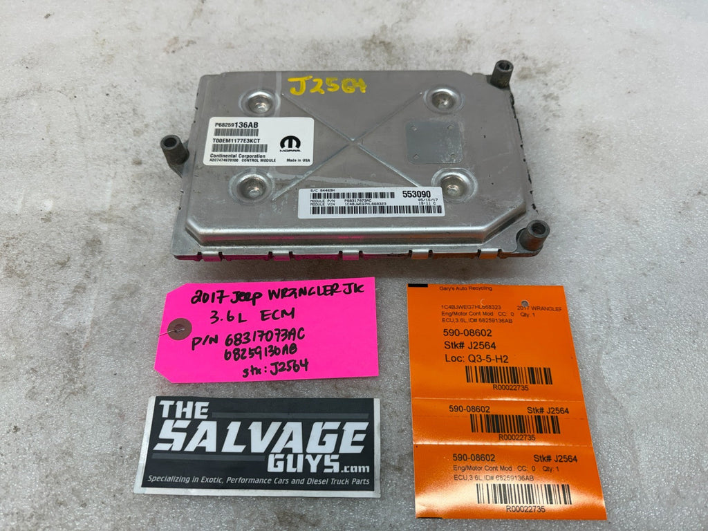 16 17 18 JEEP WRANGLER JK 3.6 AUTO TRANS ENGINE COMPUTER ECM ECU P68259136AB