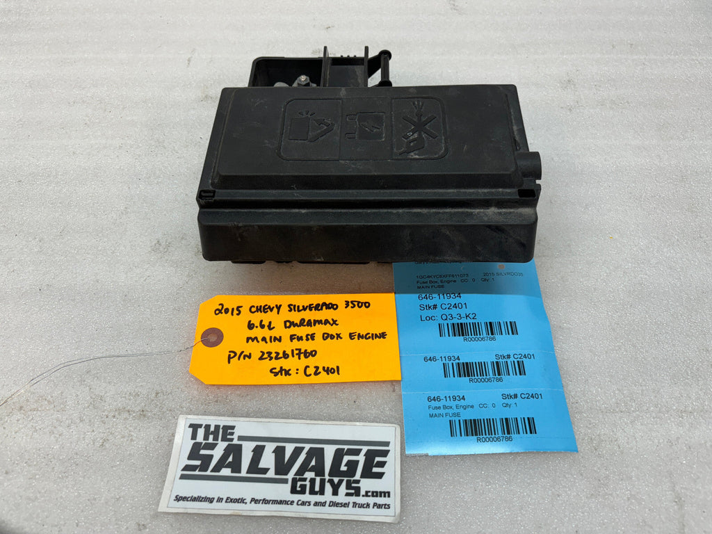 15-17 GMC CHEVROLET SILVERADO 2500HD 3500HD 6.6 LML JUNCTION BOX 23261760