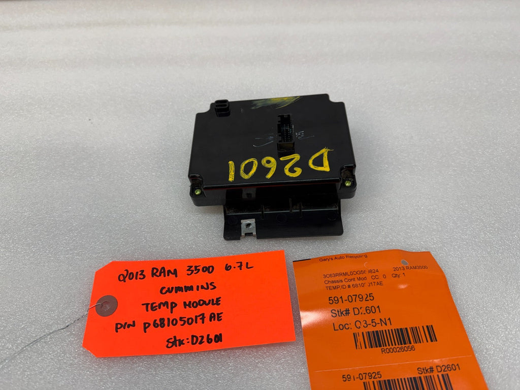 13 DODGE RAM 2500 3500 HEATER AC TEMPERATURE CONTROL MODULE P68105017AE