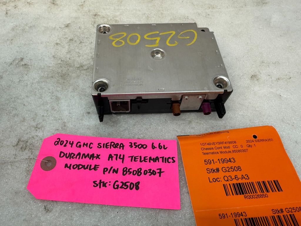 24 25 Chevrolet GMC SIERRA TELEMATICS COMMUNICATION CONTROL MODULE 85080307