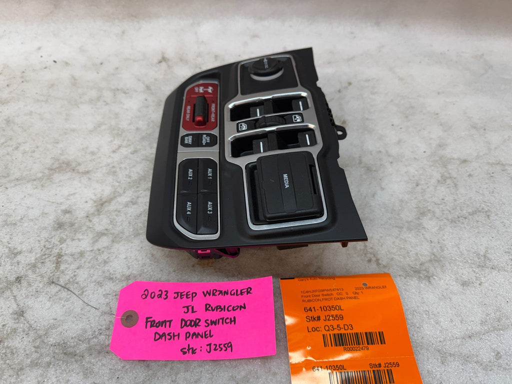 18-24 JEEP WRANGLER RUBICON JL JT DASH WINDOW AUXILIARY LOCKER SWITCH PANEL