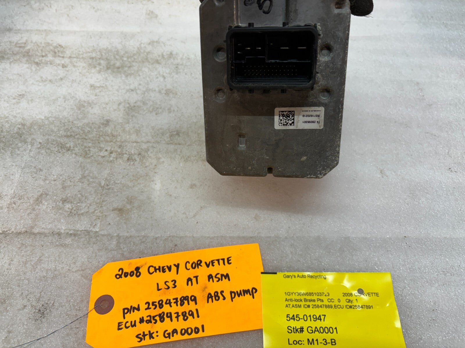 08 CHEVROLET CORVETTE C6 OEM ABS ANTI LOCK BRAKE PUMP MODULE 25847891 24K